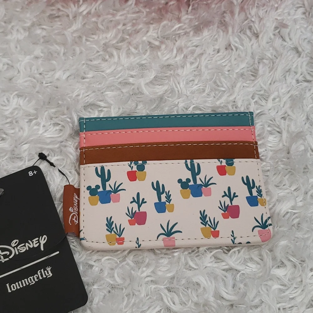 Loungefly Disney Mickey Cactus mini backpack and cardholder